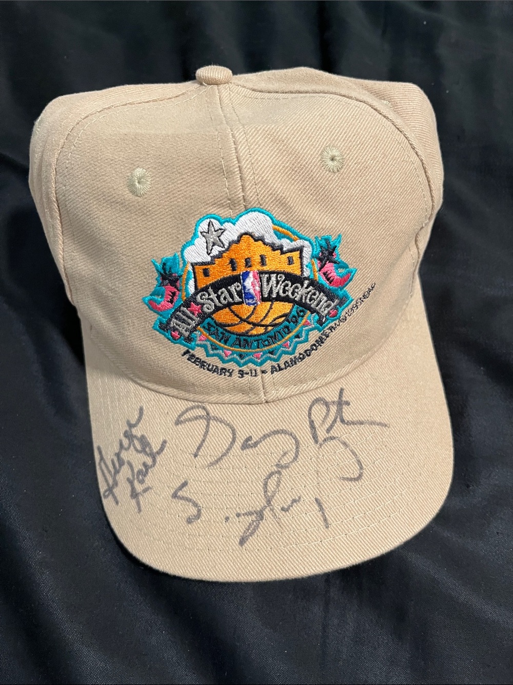Vintage NBA All-Star Weekend Embroidered Tan SNAPBACK Cap
